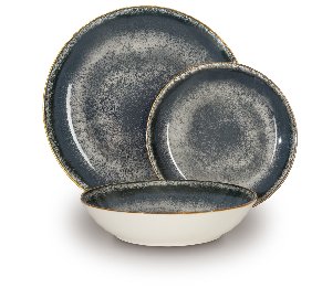 סט צלחות פורצלן 18 חלקים בעיצוב אלגנטי